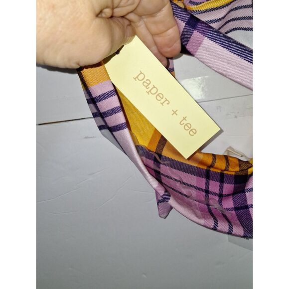 Paper + Tee Junior's  Halter Top Plus Sized Summer Boho Plaid Country NWT 2X - Picture 3 of 9